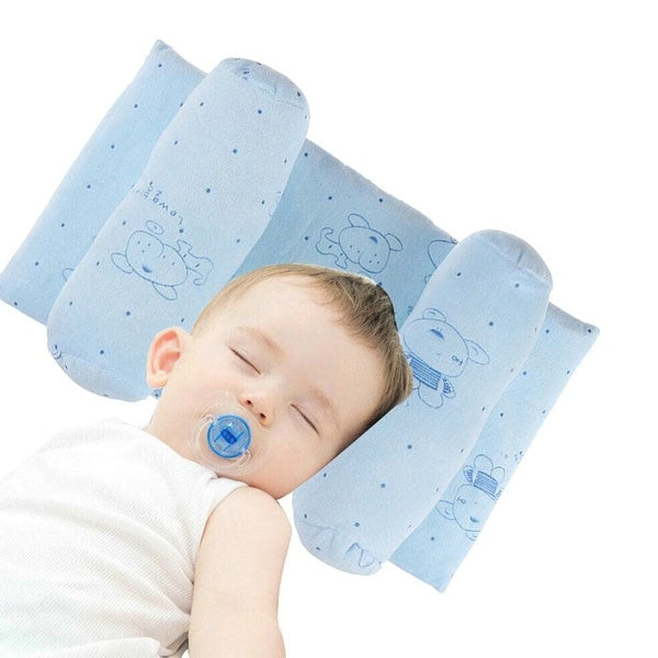 Soft Head Shaping Newborn Pillow for Flat Head Prevention, Breathable &amp; Portable Infant Cushion - Baby Head Shaping Pillow - Adjustable Newborn Baby Head Shaping Pillow ( Random Color & Design ) - Without Box - GlowLaa.com