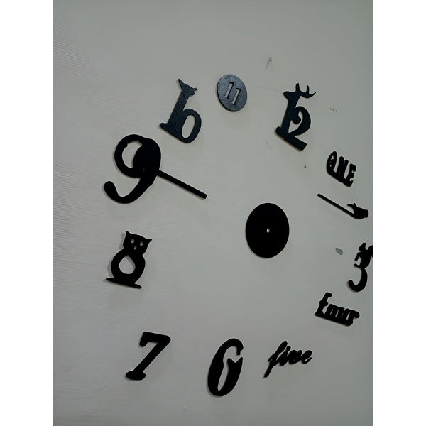 Decorative 3D Clock / DIY Clock Creative 3D Wooden wall clock for Home Decor - GlowLaa.com