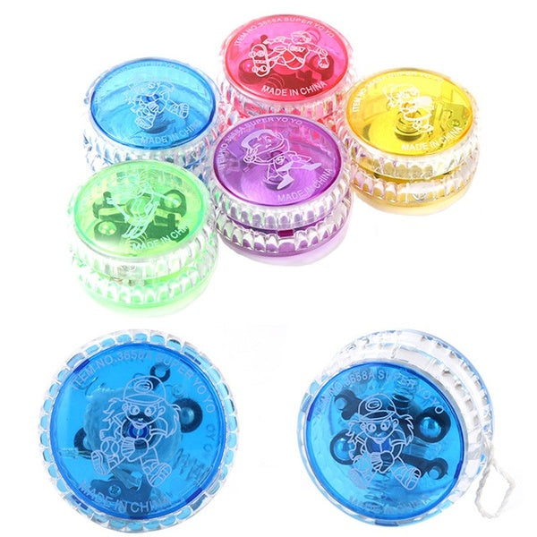 Light-Up Yo-Yo Toy for Kids – Colorful Flashing LED Yo-Yo for Boys &amp; Girls – Fun Classic Spinning Toy for Beginners, Party Favors, Gifts &amp; Outdoor Play - Random Color - GlowLaa.com