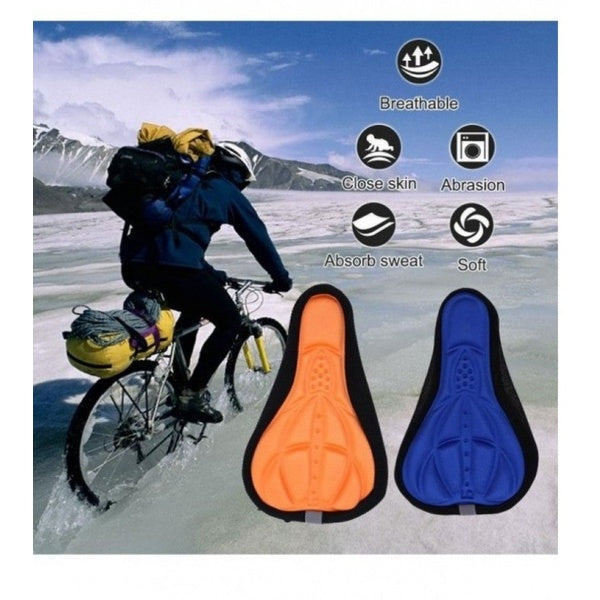 Bicycle Saddle Seat Cover  Soft GEL Foam Pad Padded Breathable Non-slip (Random color) - GlowLaa.com