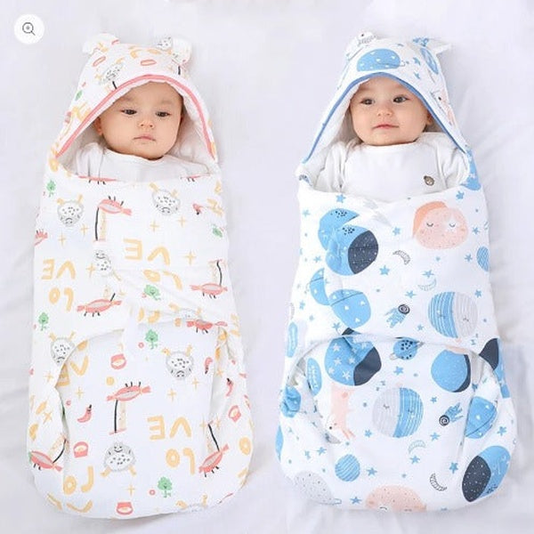 Newborn Baby Wrap Blankets Soft And Breathable Swaddle | Comfortable Sleeping Blanket For 0-1 Year Babies | Random Color - GlowLaa.com