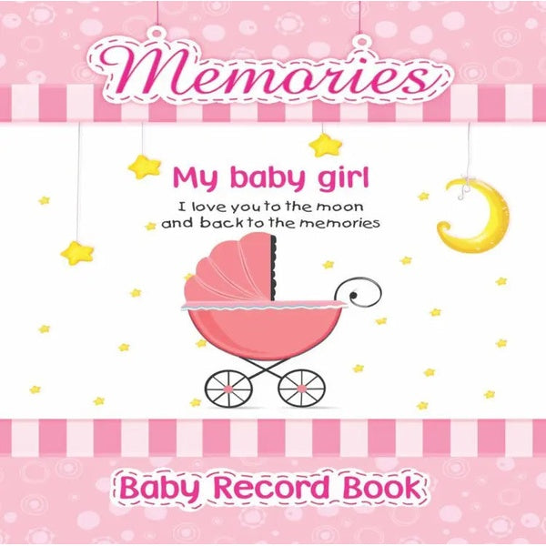 Baby Girl Record Books - Memory Book for Girl - My First Picture Book (Pink) - GlowLaa.com