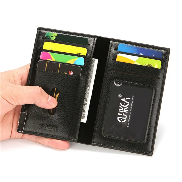Men PU Leather Wallet Business Clutch Bag Multi Card Slot Credit Card Holder | Best Quality Wallet For Men - Dark Brown