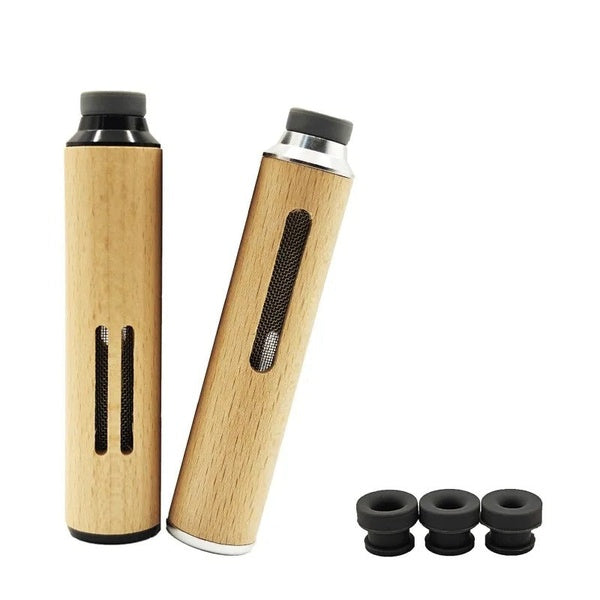 Portable Mobile Ashtray Mini Car Ashtray Anti Soot-flying Cigarette Cover Not Produce Ashes Walnut Wood Cigarette Holder