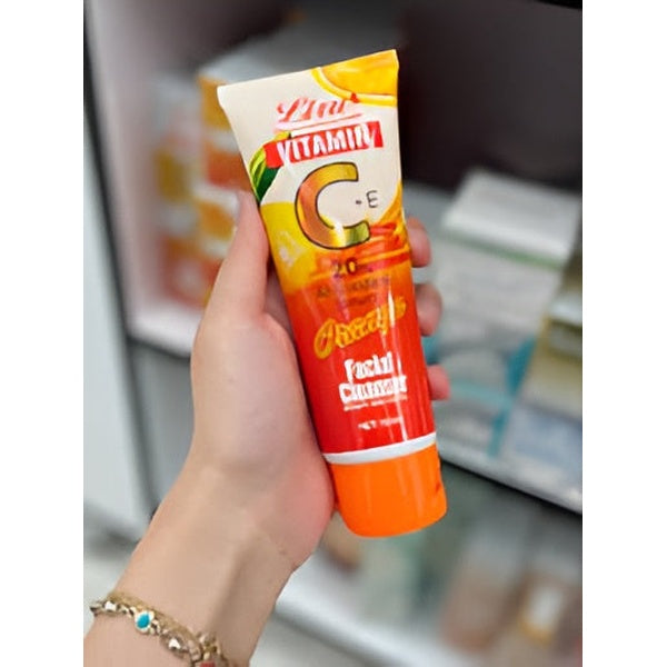 Liru Orange Facial Cleanser 120ml | Professional Care with Vitamin C+E &amp; Orange Extract for Brightening, Deep Cleansing &amp; Daily Skincare - GlowLaa.com