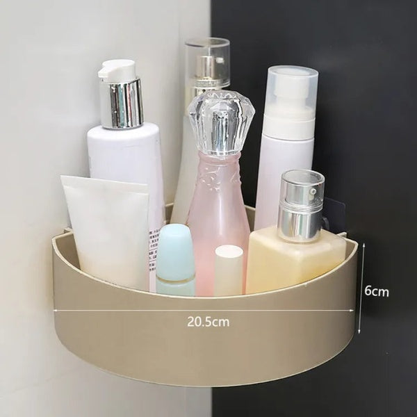 Stick On Corner Triangle Rack Bathroom Shelf (random color ) - GlowLaa.com