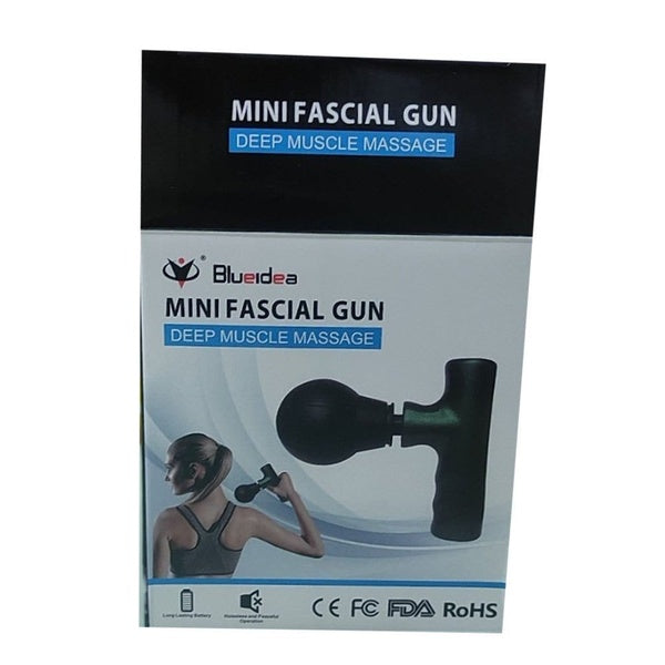 Black Mini Fascial Gun Deep Muscle Massager Mini Head and Face Massager Portable Suitable For Gym