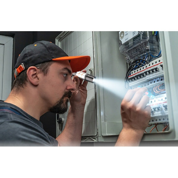 Stainless Steel LED Mini Usb Torch, Mini Pocket Flashlight - White