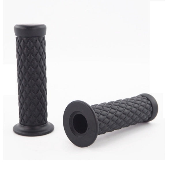 2 Pcs Cafe Racer Handle Grips Silicone Motorcycle Handle Grips Vintage Style Rubber Handle Grips Vintage - Black