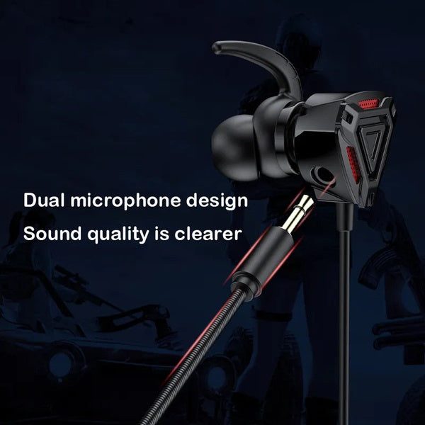 Ouve (3.5mm)  Gaming Headset For Pubg Ps5 Csgo Games Wired Earphone Microphone Volume Control In-Ear Headphone For Pc Gamer - GlowLaa.com