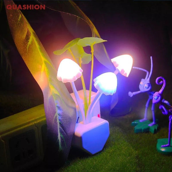 Mushroom Night Light Dusk To Dawn Sensor LED Night Lights Flower Lamp Bedroom Baby Room Lamps For Kids Gifts - GlowLaa.com