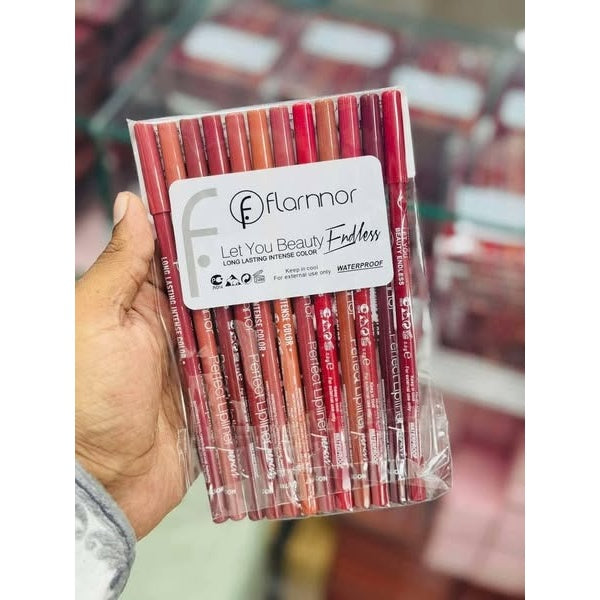 Flormar Perfect Lipliner – Long-Lasting &amp; Intense Color | Smooth Application | Pack of 12 Shades - GlowLaa.com