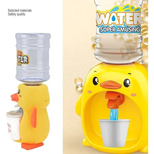Mini Duck Water Dispenser Toy Drinking Fountain – Cute Yellow Duck Design with Realistic Water Flow, Eco-Friendly ABS Material, Battery Operated Kids Pretend Play Toy Gift with Cups for Boys and Girls, Age 3+ - GlowLaa.com