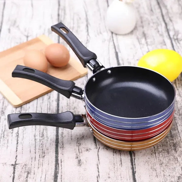 Frying Pan Mini Thick Non-stick Flat Pan Stainless Steel Pancake Fryer Kitchen Cookware - GlowLaa.com