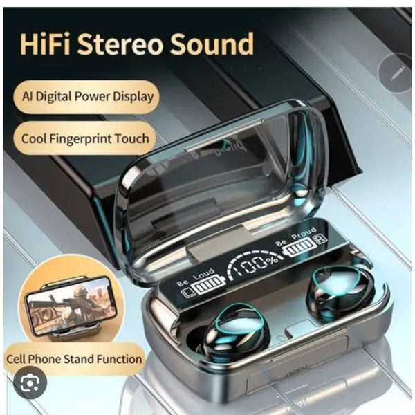 DaMix Original M10 Bluetooth Earbuds – Wireless Earphones with LED Display &amp; Power Bank Case - GlowLaa.com