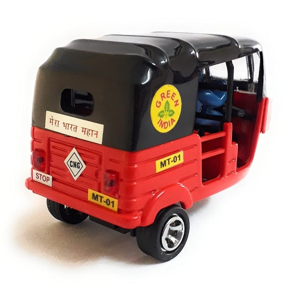 Musical Electric Tricycle Rickshaw Toy for Kids – Battery Operated with Front &amp; Rear Lights, Music, Durable Plastic Build, (Multi-Color) - GlowLaa.com