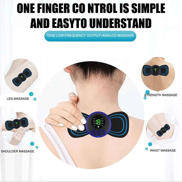 Portable EMS Mini Electric Massager Patch – Muscle Pain Relief for Neck, Back, Arms &amp; Full Body - GlowLaa.com