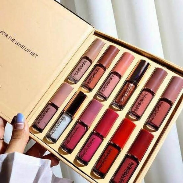 Crazy Girl “Thanks for the Love” Lip Gloss Set – 12 in 1 Multi-Shade Collection, Smooth &amp; Non-Sticky Finish (3 ml Each) - GlowLaa.com