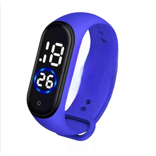 Latest  M4 LED Watch Digital Sports Bracelet for Boys &amp; Girls – Waterproof Touch Display – Random Band Color (Without Box) - GlowLaa.com