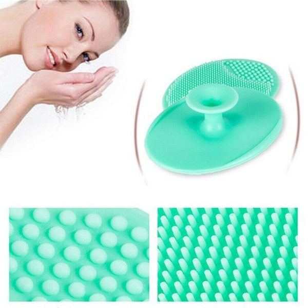 Soft Silicone Face Cleansing Brush Pad – Gentle Facial Washing &amp; Exfoliating Massage Tool for Deep Pore Cleansing | Blackhead Removal &amp; Skin Care | Soft Silicone Face Massager - (Random Colors) - GlowLaa.com