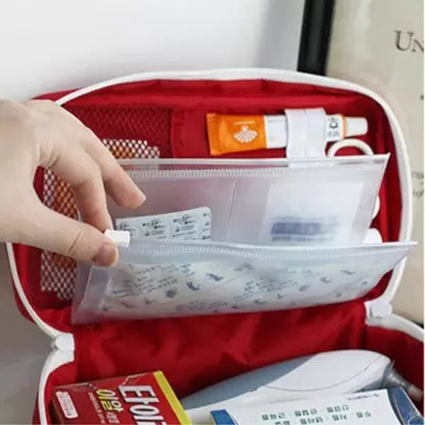 Medical First Aid Kit Pouch Empty Bag Emergency Medicine Storage Organizer Bag First Aid Kit  (Workplace, Home, Sports  ) (Random Color) - GlowLaa.com
