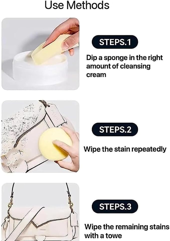 Multi-Function Shoe Whitening and Cleaning Cream with sponge  - Perfect Solution for White Shoes, Deep Cleaning, and Shine Restoration ( imported China)"