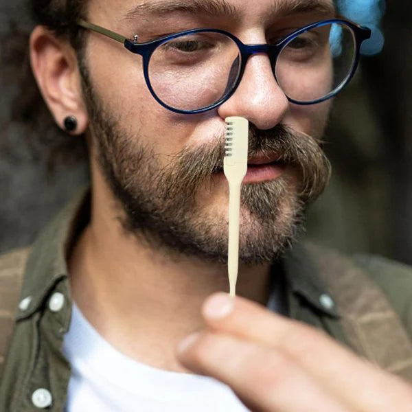 Portable Manual Nose Hair Trimmer – Stainless Steel, Washable, Safe &amp; Painless Grooming Tool – 2pcs Set - GlowLaa.com