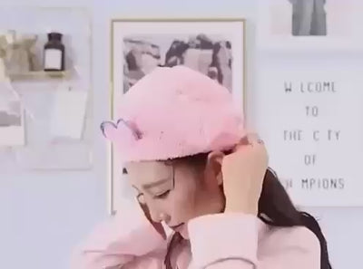 Soft Microfiber Flower Cap Towel for Women  Quick Dry Hair Wrap with Cute Bow Design, Super Absorbent Shower & Bath Turban for Smooth, Frizz-Free Hair (Random Color)