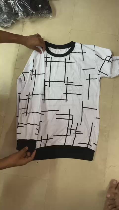 Long life Genuine full sleeves T shirt For Boys | Stay Stylish with a Black Lining Printed Zipper Jacket - L