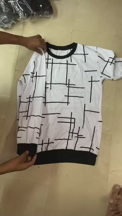 Long life Genuine full sleeves T shirt For Boys | Stay Stylish with a Black Lining Printed Zipper Jacket - L