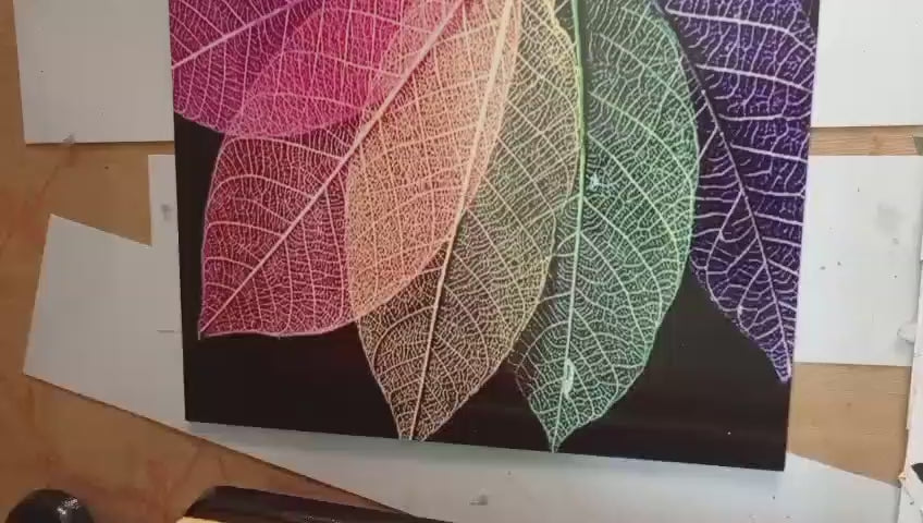 Translucent Leaf Triptych  Set of 3 (8x11)