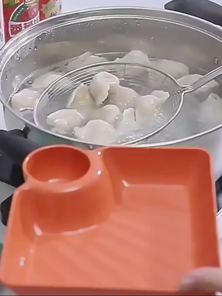 4-Piece Colorful Serving Platter Set  BPA-Free Snack, Sushi, Appetizer & Dessert Plates with Built-in Dipping Bowls for Parties & Everyday Use