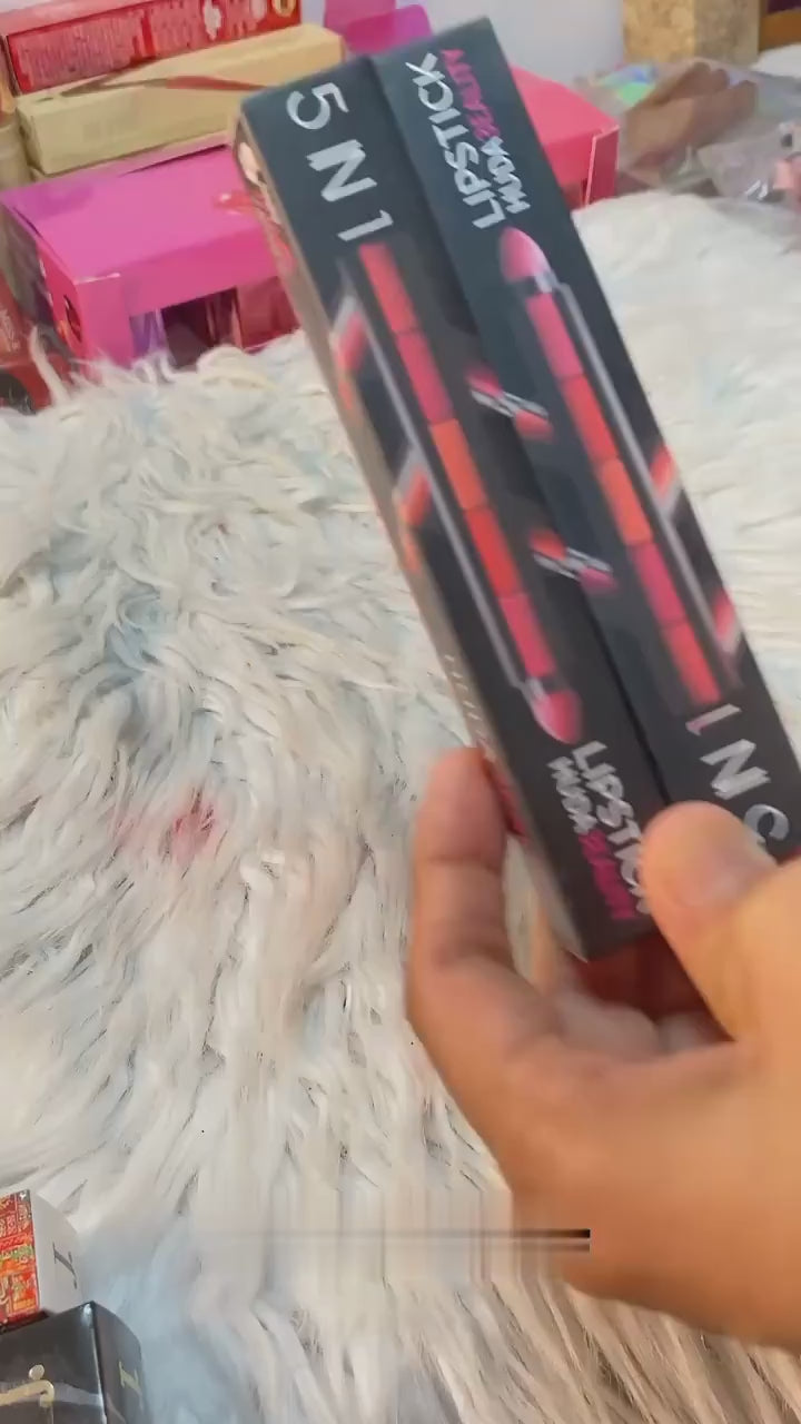 5 In 1 Huda Beauty Lipstick  Cream Based Velvet Matte With Bold Coverage Lipstick For Stylish Makeup Look