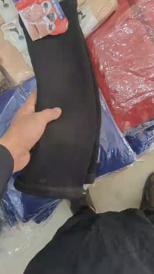 1 Pair Thermal Wool Knee Brace Sleeves  Long Warm Leg Support For Winter, Pain Relief & Joint Protection For Men And Women (Black)