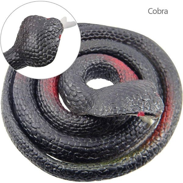 Realistic Rubber Snakes Long Fake Snake,Pranks Toy Snakes - GlowLaa