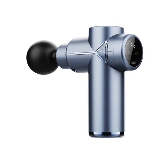 4 in 1 Multi-Function Vibration Massage Gun Professional Ultra Quiet Pain Relief Whole Body Massagers with 4 Heads and Different Level of Speeds (Random colors)