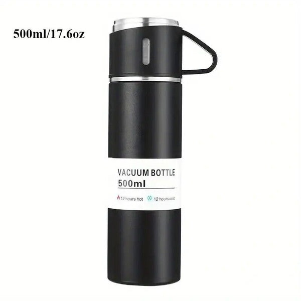 Stainless Steel 500ml Hot &amp; Cool Water Bottle (500 ml) (Random color)