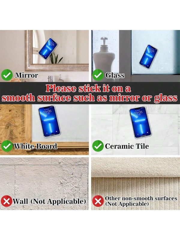 1 Pc Mobile Phone Silicone Suction Cup Square Mobile Phone Single-Sided Case Anti-Slip Holder Mount Suction (random color)