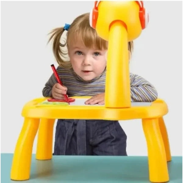 Giraffe Small Size Art Drawing Board Leds Projector Light Toy Children Kids Painting Table Small Desk  (with Box Packing)(Random Color)