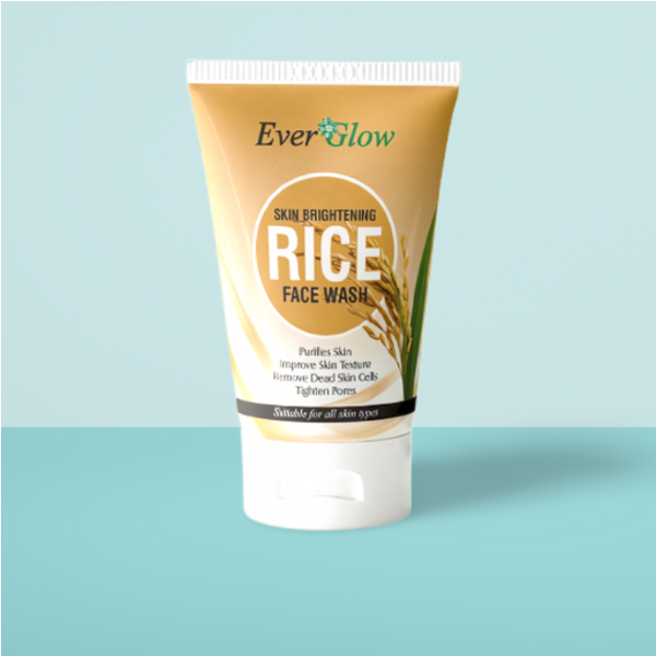 EverGlow Skin Brightening Rice Face Wash 120 ML - Purifies, Improves Texture, Exfoliates, Tightens Pores - For All Skin Types | Face Wash | Rise Face Wash  - GlowLaa.com